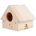 Miniatyrbillede 2 af 8: Udendørs innovativ træfuglekasse fugle rede ynglebur ornament havedekoration