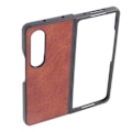 Miniatyrbilde 5 av 8: Foldbar skjermtelefondeksel i PU-lær, fasjonabelt, komfortabelt og beskyttende mobildeksel for Samsung Galaxy Z FOLD 4, brunt