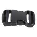 Miniatyrbilde 5 av 8: 5 stk hurtigspenne plast dobbel justerbar stroppspenner erstatning DIY Craft for ryggsekk SvartFor 25mm bredde stropp