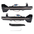 Miniatyrbild 1 av 8: Sidobackspegel Blinkers LED Dynamiskt Flytande Indikator Passar för F10 F11 F07 F18 F01 F02 F03