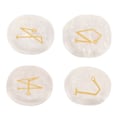 Miniatyrbild 7 av 8: Rune Stones Portable Healing Crystal Chakra Stones Häxa Rune Stone för Reiki Balans Meditation Vit
