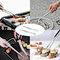 Miniatyrbilde 5 av 5: Matlagingspinsett rustfritt stål lang, 2 stk matlagingspinsett rustfritt stål, grillpinsett (30cm)