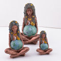 Miniatyrbild 1 av 5: Eterisk Moder Jord Gaia Skulptur Set - Konstnärlig staty för målad dekor
