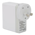 Miniatyrbilde 6 av 8: USB C vegglader PD QC 3.0 2-porters hurtigladerblokk AC100-240V med knappbryterdisplay bærbar lader US-plugg med AU-adapter