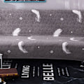 Miniatyrbillede 5 af 5: Armrestless Sofa Stretch Cover Folding Sofa Bed Protector Cover Printed Soft Sofa Slipcovers for Home Snowflake Grey Feather