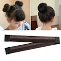 Miniatyrbild 4 av 7: Bull Donut Hair Maker Natural Realistic Fast Fixed Donut Hair Fold Wrap Snap för fest Mörkbrun