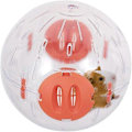 Miniatyrbillede 1 af 5: Hamsterbold 12cm, Eliminerings-hamsterhjul Lille Kæledyrs Plastik og Sød Gylden Silke Træningsbold
