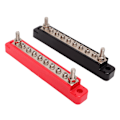 Miniatyrbillede 7 af 8: 1 par strømfordelingsblok 10 terminal 48V 150A M6 stud M4 skrue samleskinne til bilbåd 2 stk M6 bolte, 8 stk M4 skrue