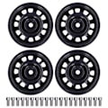 Miniatyrbild 1 av 8: 4 st 1/10 RC Beadlock-hjulnav 12 hål Metallhjulnav Ersättning för AXIAL/HSPBlack