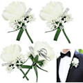 Miniatyrbilde 1 av 5: Silkeblomster til bryllup og arrangementer - 4 stk.