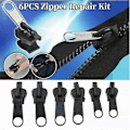 Miniatyrbillede 4 af 4: 6 stk. Fix Zip Puller, Zip Slider Reparations Instant Kit, Instant Lynlås Sæt, Fix Lynlås Aftagelig Rednings Udskiftningspakke, Instant Lynlås Sæt