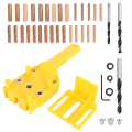 Miniatyrbilde 1 av 6: 41 stk/sett ABS trebearbeidingsstansesett for dyvellommehull Jig Puncher Tool