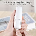 Pikkukuva 5 / 5: Kannettava 3-in-1 Mini Käsikäyttöinen Tuuletin USB-Lataus Akkutoiminen Taskutuuli USB-Laturilla ja Taskulampulla