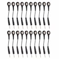 Miniatyrbillede 1 af 8: 20 stk Black Snap Electrode Wire Elektrode Bly ledninger til TENS Machine Digital Treatment Machine 2 Tommer