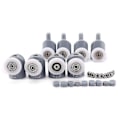 Miniatyrbillede 2 af 5: 8-Pack Dual Roller Roulette Wheel Brusedør Badeværelse - 25 mm Rullediameter