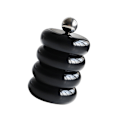 Miniatyrbillede 2 af 8: Nordisk stil Qtip-holder Dispenser Desktop Støvsikker Bomuldspind Opbevaringsbeholder Donut Form Makeup Opbevaringsboks med låg Sort 4 lag
