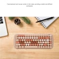 Miniatyrbillede 1 af 8: Tastatur Mus Combo 2,4 GHz USB-modtager Kontrastfarve 84 taster 3 DPI trådløst tastatursæt til arbejdende spilstudie