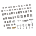 Miniatyrbillede 4 af 8: 106 stk Dreadlocks Hårringe Legering Forskellige former Udsøgte mønstre Hårfletteperler