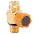 Miniatyrbild 1 av 8: G1/2 14 CO2-cylinderpåfyllningsadapter Högtrycks M18x1.5 Påfyllningsadapter CO2-ventil Adaptergängkonverter 5000psi Maximalt tryck Guld