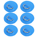 Miniatyrbillede 2 af 8: 6 stk. oppustelig båd DRing Pad Patch PVC holdbar marine rustfrit stål fast spænde (blå)