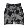 Miniatyrbillede 1 af 8: Yogashorts med høj talje til kvinder Tie Dye Elastisk åndbar numseløft Fitness Atletisk træningsshorts Sort M