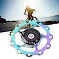 Miniatyrbild 5 av 8: Bakväxelhjul i aluminiumlegering för mountainbike, styrlager för remskivor, cykeltillbehör, färgglad-11T