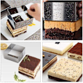 Miniatyrbillede 2 af 4: 3 stk. Mousse Ringe Sæt i Rustfrit Stål Firkantet Mousse Kage Udskærer Ringform
