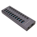 Miniatyrbillede 5 af 8: 10 Port USB3.0 Hub Splitter Uafhængig Strømforsyning Opladning Dataoverførsel Drevet Usb Hub 100‑240V EU Stik