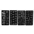 Miniatyrbilde 1 av 8: Neglestemplingsplater Sjablonger Mønster DIY Nail Printing Stemplingsmal Manikyrverktøy13-16