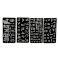 Miniatyrbillede 1 af 8: Neglestempling plader Stencils Mønster DIY Negle Printing Stempling skabelon Manicure Tool13-16