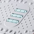 Miniatyrbillede 2 af 5: Fodskammel Massagerulle Funktion Enkel Stil Kompakt Plastmateriale Fodstøtte til Under Bord Hjemmekontor Pink