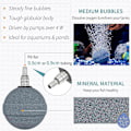 Miniatyrbilde 3 av 5: Akvarium 5cm Luftstein Ball Boble Diffuser Utløserverktøy for Luftpumper Akvarier Bøtter Dammer og DWC Reservoarer, 2 Pakning