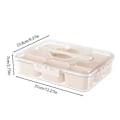 Miniatyrbild 5 av 5: 9 Fack Uppdelad Serveringsbricka med Lock Portabel Snacksbox