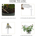 Miniatyrbild 4 av 5: Set med 6 glasbevattningsglödlampor med fågelformade automatiska bevattningstips för inomhus- och utomhusväxter, tillverkade av PVC, ingen läckage