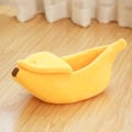 Miniatyrbilde 1 av 5: Innendørs Kattehus Seng, Myk Bananformet Seng for Katt og Hund, Gul, M(55*20*17cm) - for Kjæledyr under 2.5kg
