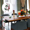 Miniatyrbilde 5 av 5: Juleduk Julemann bordduk Broderi bordlin Gave teppe Julepynt (rød og grønn)