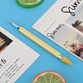Miniatyrbild 5 av 8: Dual Ended Nail Dotting Ritning Målning Penna Candy Color Nagelvax Stenväljare Manikyr Gul