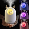 Miniatyrbillede 2 af 5: 300 ml Mini Luftfugter, Støjsvag Luftfugter med LED-lys, USB Skrivebordsluftfugter Vandfri Auto Sluk for Hjem/Soveværelse/Kontor