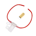 Miniatyrbillede 8 af 8: 12AWG sikringsholder transparent vandtæt med manuel reset afbryder til bil yacht RV lastbil 32V