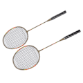 Miniatyrbild 6 av 8: 2 st badmintonsats set lätt järnlegering en bit badmintonracketar med förvaringsväska för nybörjare