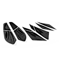 Miniatyrbillede 2 af 8: 10 stk. Motorcykel Fairing Stickers Brændstoftank Side Decals Carbon Fiber Fit til Honda pcx125 150 2018 2019Carbon Fiber Style
