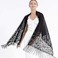 Miniatyrbild 4 av 5: Elegant spets Pashmina sjal för kvinnor - Perfekt för bröllop