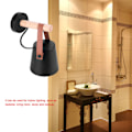 Miniatyrbillede 3 af 8: Moderne træjern soveværelse vægmonteret lampe veranda korridor studie lysarmatur værelse indretning (sort)
