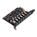 Miniatyrbillede 4 af 8: PCIE til USB 3.0 udvidelseskort 5 Gbps højhastigheds 4A strømforsyning VIA Chip PCB med 7 USB3.0 porte til Windows
