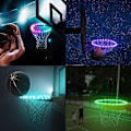 Miniatyrbilde 7 av 8: LED Basketballkurvlys Fjernkontroll Basketballkurv LED Lys 4 Moduser 16 Farger Vanntett for Trening Spiller Utendørs om Natten