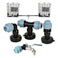 Miniatyrbillede 1 af 2: IBC Tank Vandrørsforbindelse Have Plæneslange Adapter Hane Fittingsværktøj - Cx -JRCL Lige 20mm