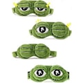 Miniatyrbild 2 av 5: (Vert3st) Ögonmask, Rolig sovmask för ansiktet med tecknad groda, Ögonbindel för sömn och resa