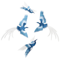 Miniatyrbilde 3 av 8: Phoenix Bird Combination Brodert Patch Cloth Sticker Applique Craft Clothing Accessories