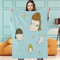 Miniatyrbild 5 av 5: Mönstrad filt enkel mode mjuk maskintvättbar dekorativ filt för säng soffa BL686‑5 140x200cm