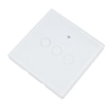 Miniatyrbillede 3 af 8: Smart WIFI-afbryder 3-vejs 86-type vægkontakt med hærdet glaspanel EU-stik 100 til 240V hvid